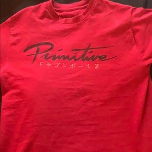 DBZ Primitive collab red shenron shirt, medium